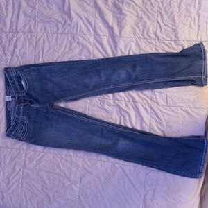 Womwns Blue Asphalt Bootcut Jeans